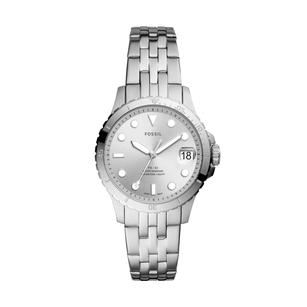 FB-01 Three-Hand Date Stainless Steel Watch