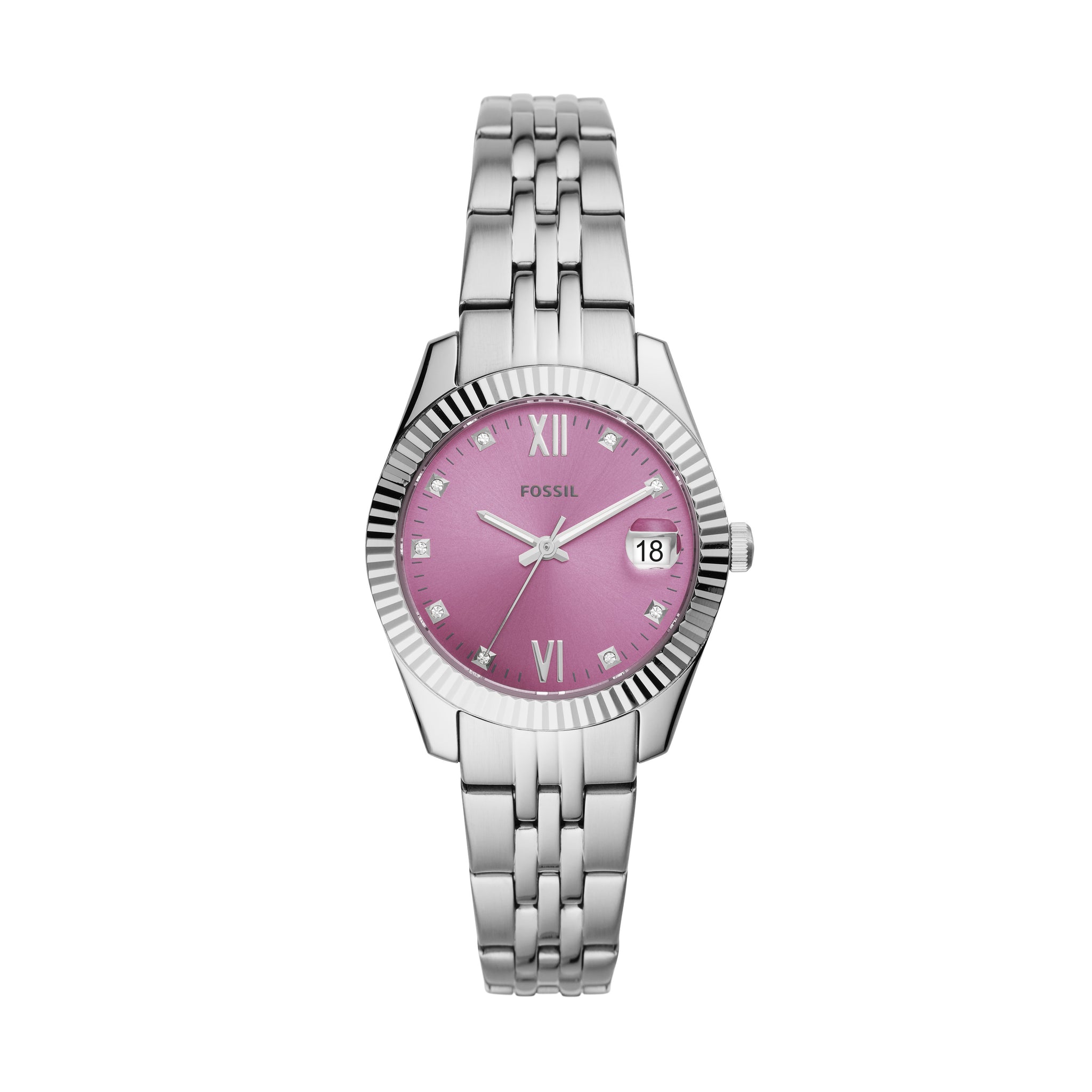 Fossil Scarlette Mini Three-Hand Date Stainless Steel Watch