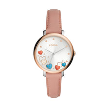 Load image into Gallery viewer, Jacqueline Three-Hand Pink Leather Watch
