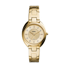 Load image into Gallery viewer, Gabby Three-Hand Date Gold-Tone Stainless Steel Watch
