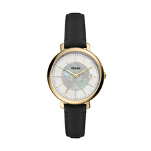 Load image into Gallery viewer, Jacqueline Solar Black Leather Watch
