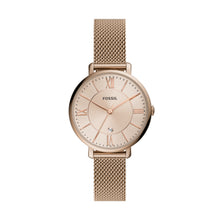 Load image into Gallery viewer, Jacqueline Three-Hand Salted Caramel Stainless Steel Mesh Watch
