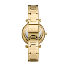 Load image into Gallery viewer, Carlie Three-Hand Date Gold-Tone Stainless Steel Watch
