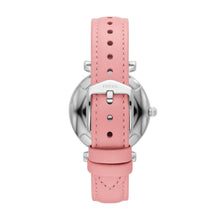 Load image into Gallery viewer, Carlie Three-Hand Date Pink Eco Leather Watch
