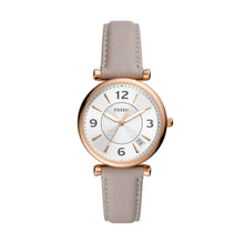 Load image into Gallery viewer, Carlie Three-Hand Date Gray Eco Leather Watch
