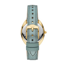 Load image into Gallery viewer, Gabby Three-Hand Date Green Leather Watch
