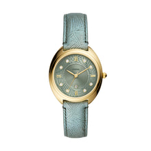 Load image into Gallery viewer, Gabby Three-Hand Date Green Leather Watch
