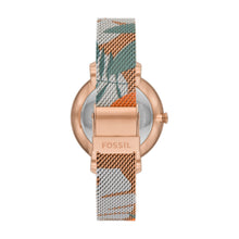 Load image into Gallery viewer, Jacqueline Three-Hand Date Rose Gold-Tone Stainless Steel Mesh Watch
