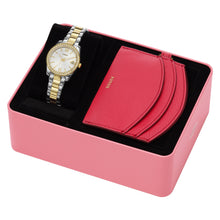 Load image into Gallery viewer, Scarlette Mini Three-Hand Two-Tone Stainless Steel Watch and Wallet Box Set
