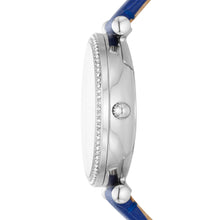 Load image into Gallery viewer, Carlie Two-Hand Blue Leather Watch
