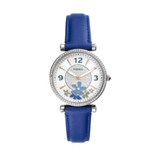 Load image into Gallery viewer, Carlie Two-Hand Blue Leather Watch

