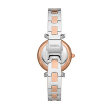 Load image into Gallery viewer, Carlie Three-Hand Two-Tone Stainless Steel Watch
