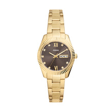 Load image into Gallery viewer, Scarlette Three-Hand Day-Date Gold-Tone Stainless Steel Watch
