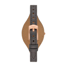 Load image into Gallery viewer, Carlie Three-Hand Black Eco Leather Watch
