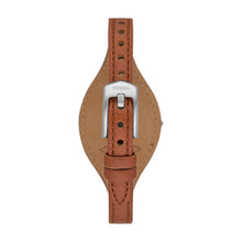 Load image into Gallery viewer, Carlie Three-Hand Brown Eco Leather Watch
