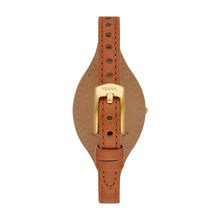 Load image into Gallery viewer, Carlie Three-Hand Medium Brown Eco Leather Watch
