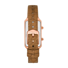 Load image into Gallery viewer, Raquel Dual Time Brown Sugar Eco Leather Watch
