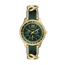 Load image into Gallery viewer, Stella Multifunction Green Eco Leather Watch
