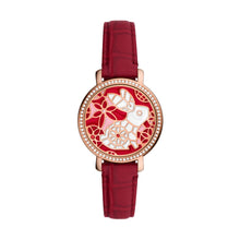 Load image into Gallery viewer, Lunar New Year Jacqueline Three-Hand Red Eco Leather Watch
