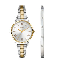 Load image into Gallery viewer, Daisy Three-Hand Two-Tone Stainless Steel Watch and Bracelet Set
