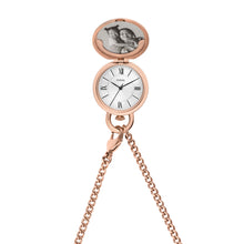 Load image into Gallery viewer, Jacqueline Three-Hand Rose Gold-Tone Stainless Steel Watch Locket
