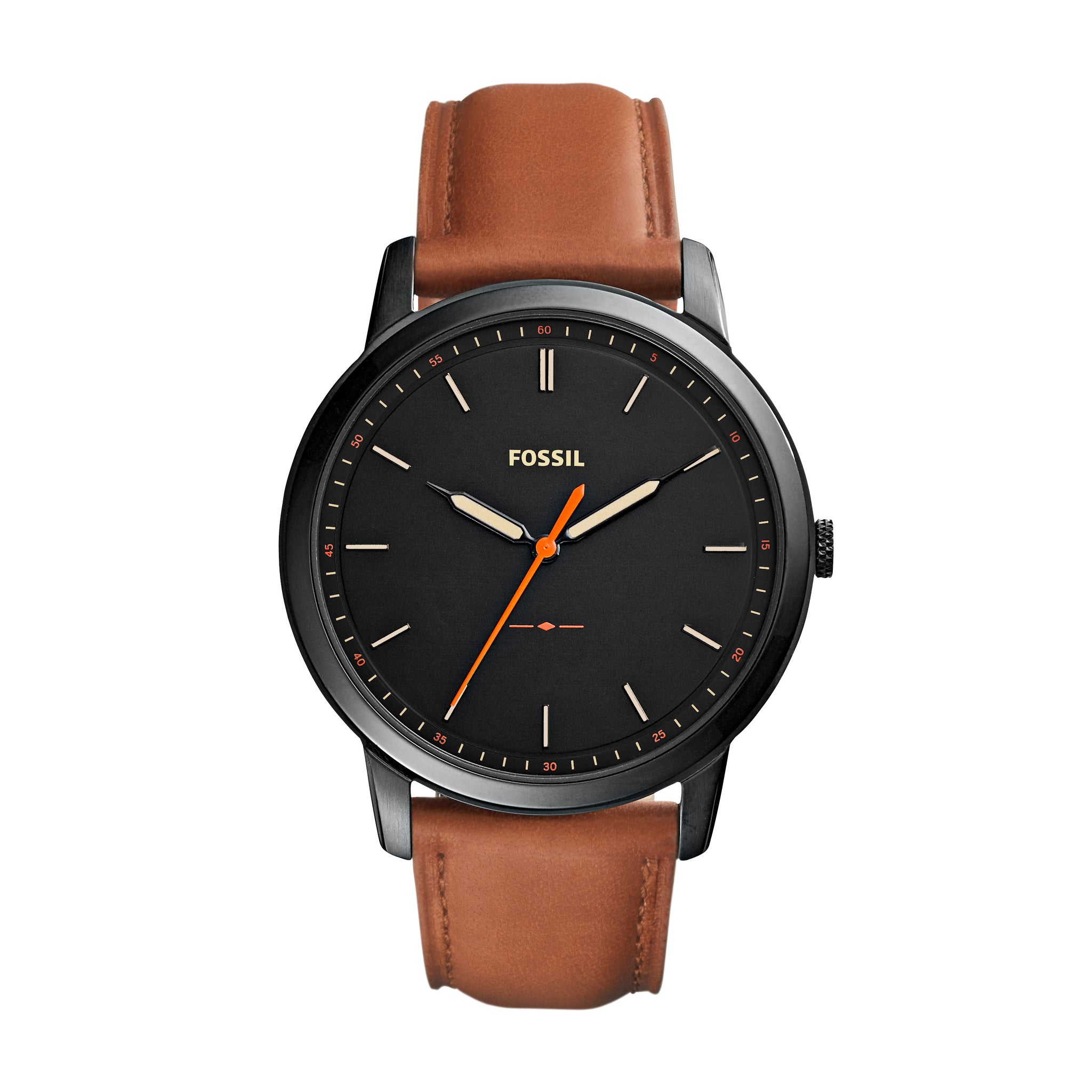 Fossil The Minimalist Slim Three-Hand Light Brown Leather Watch
