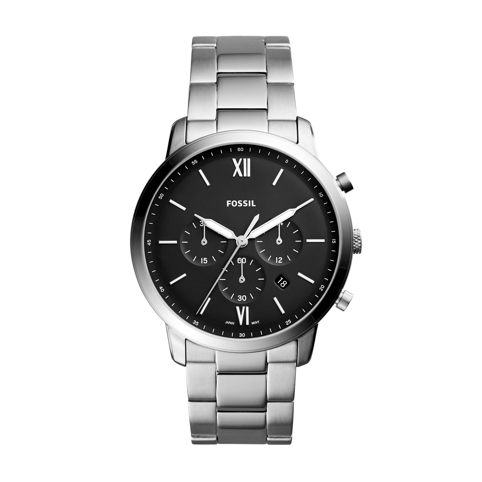 Fossil chronograph stainless steel watch hotsell