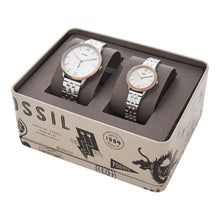 Load image into Gallery viewer, His &amp; Her Three-Hand Stainless Steel Watch Box Set
