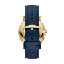 Load image into Gallery viewer, The Minimalist Three-Hand Navy Leather Watch
