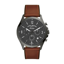 Load image into Gallery viewer, Forrester Chronograph Amber Leather Watch
