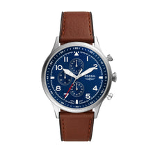 Load image into Gallery viewer, Pilot Chronograph Brown Leather Watch

