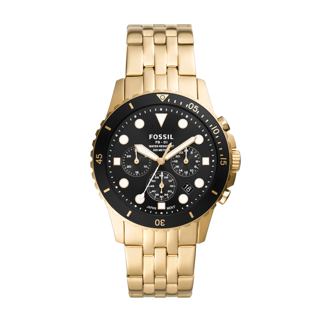 FB-01 Chronograph Gold-Tone Stainless Steel Watch