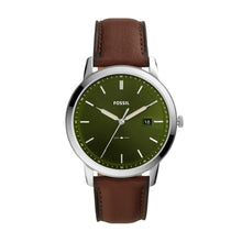 Load image into Gallery viewer, The Minimalist Solar-Powered Dark Brown Leather Watch
