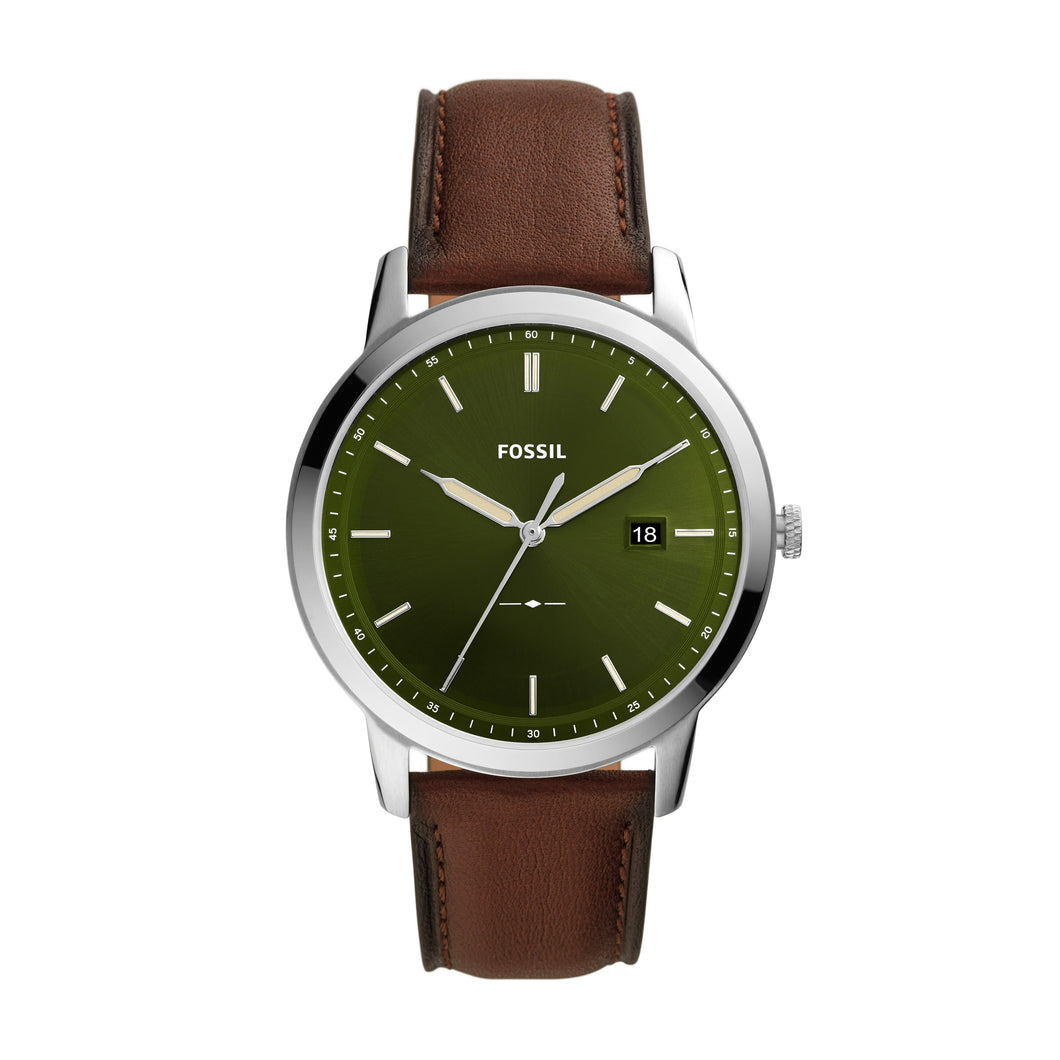 The Minimalist Solar-Powered Dark Brown Leather Watch