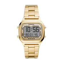 Load image into Gallery viewer, Retro Digital Gold-Tone Stainless Steel Watch
