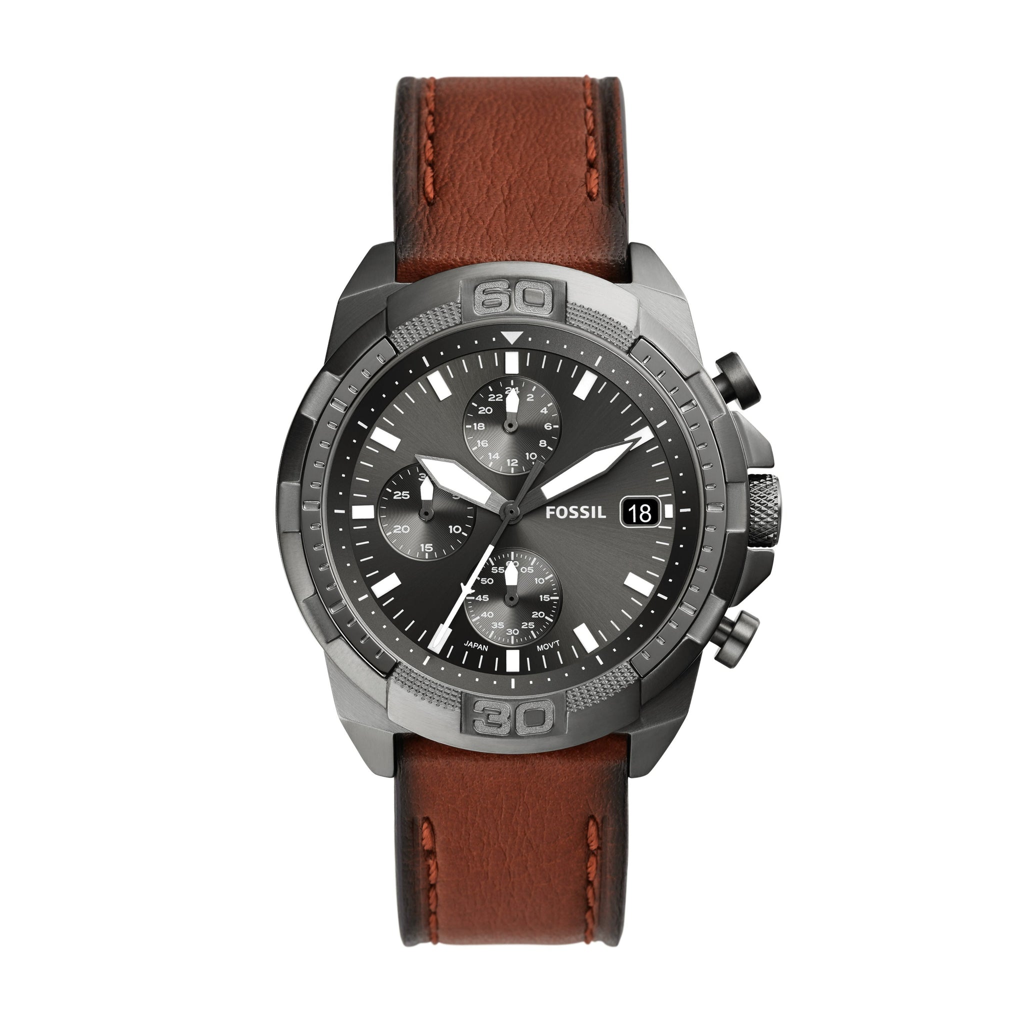 Fossil Bronson Chronograph Brown Eco Leather Watch – Fossil Malaysia