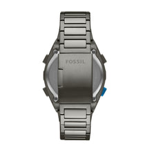 Load image into Gallery viewer, Everett Solar-Powered Digital Smoke Stainless Steel Watch
