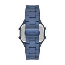 Load image into Gallery viewer, Retro Digital Blue Stainless Steel Watch
