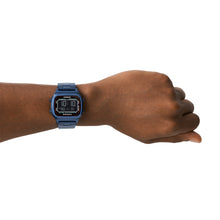 Load image into Gallery viewer, Retro Digital Blue Stainless Steel Watch
