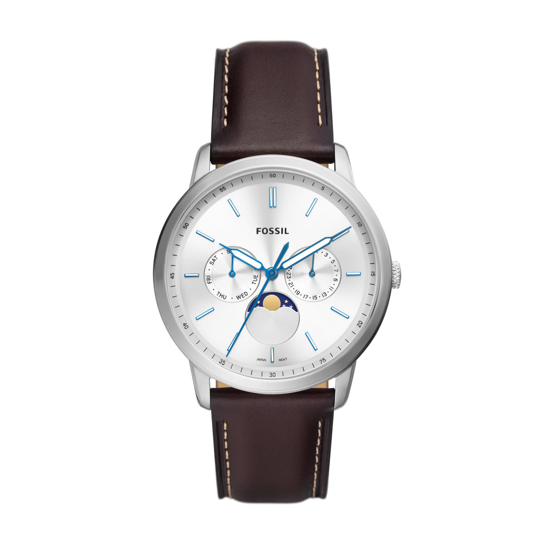 Neutra Moonphase Multifunction Brown Leather Watch