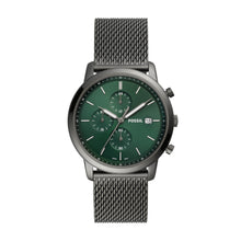 Load image into Gallery viewer, Minimalist Chronograph Smoke Stainless Steel Mesh Watch
