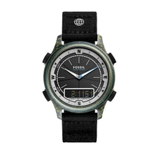 Load image into Gallery viewer, Solar-Powered Analog-Digital Black rPET Watch
