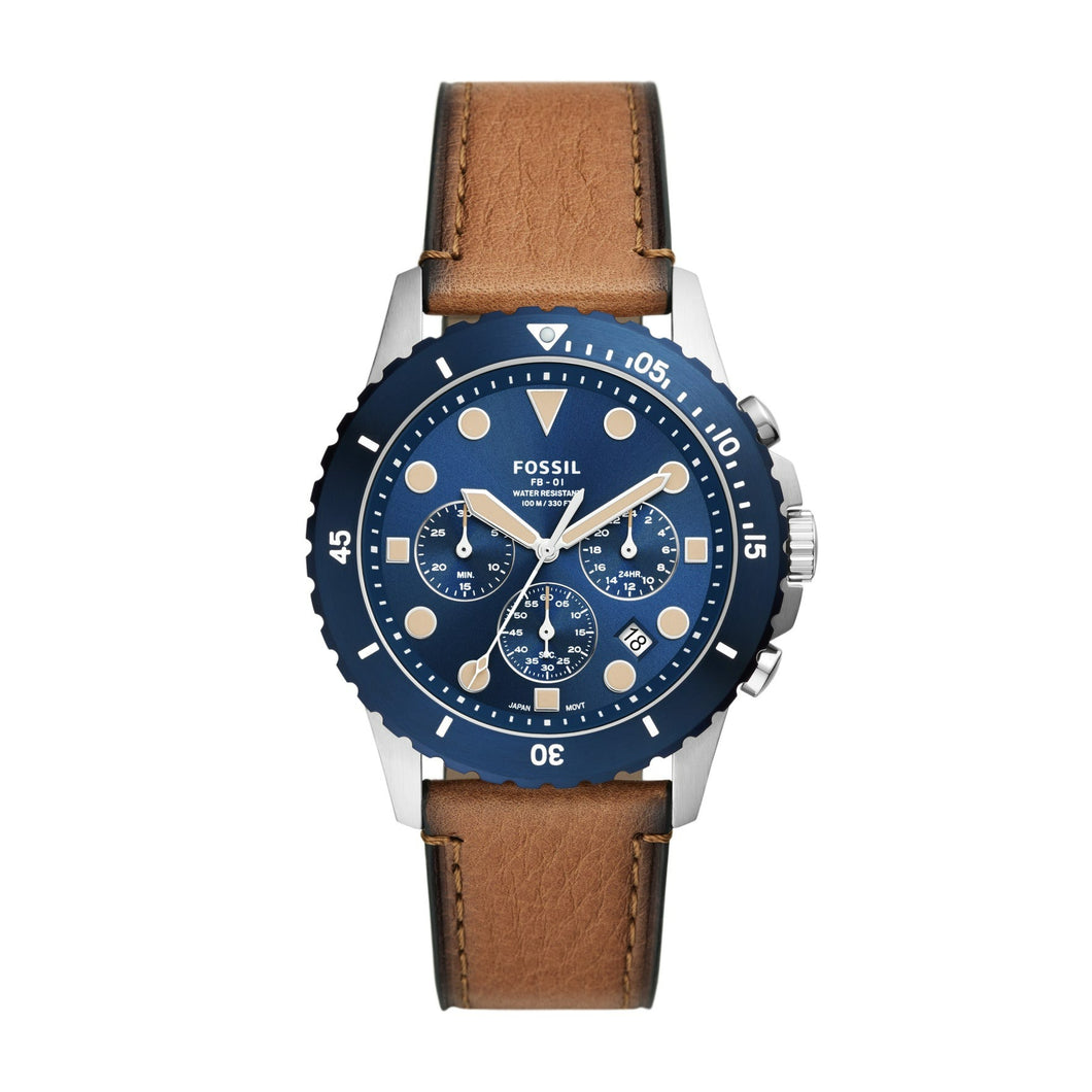 FB-01 Chronograph Tan Eco Leather Watch