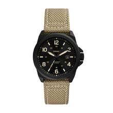 Load image into Gallery viewer, Bronson Three-Hand Date Taupe Nylon Watch
