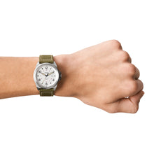 Load image into Gallery viewer, Bronson Three-Hand Date Olive Nylon Watch
