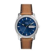 Load image into Gallery viewer, Machine Three-Hand Day-Date Tan Leather Watch
