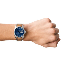 Load image into Gallery viewer, Machine Three-Hand Day-Date Tan Leather Watch
