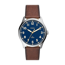 Load image into Gallery viewer, Dayliner Three-Hand Medium Brown Leather Watch
