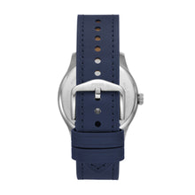 Load image into Gallery viewer, Dayliner Three-Hand Navy Leather Watch
