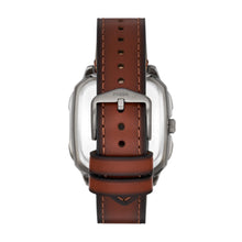 Load image into Gallery viewer, Inscription Three-Hand Date Amber Eco Leather Watch
